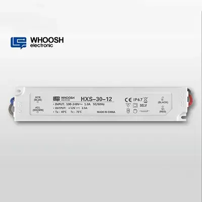 Plastic housing 30W 2.5A IP67 Waterproof Power Supply 30W 12V LED Driver