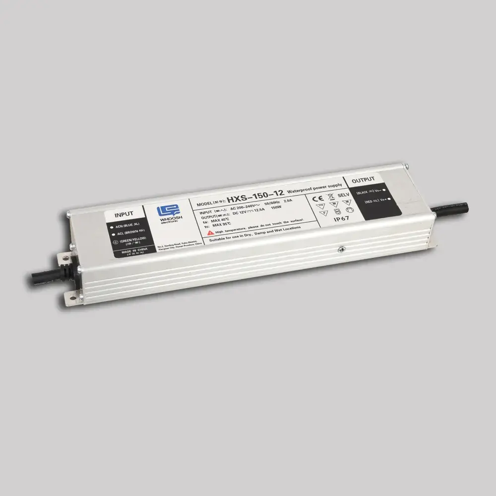 Nguồn điện chống nước 150W 12.5A IP67 Bộ điều khiển đèn LED điện áp không đổi 12V