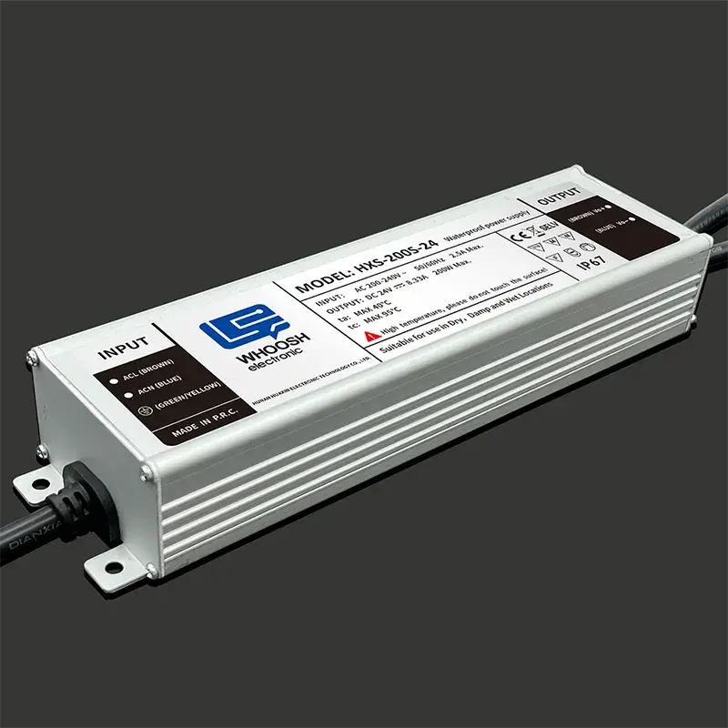 Nguồn điện chống nước IP67 12V 24V 200W tuổi thọ cao, độ ổn định cao