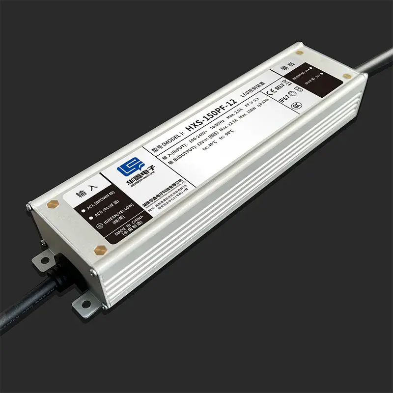 Nguồn điện 150W CE IP67 cho chiếu sáng trong nhà tiếng ồn thấp